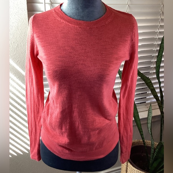 J. Crew Coral Crewneck Pullover Sweater Size XS - Picture 2 of 6